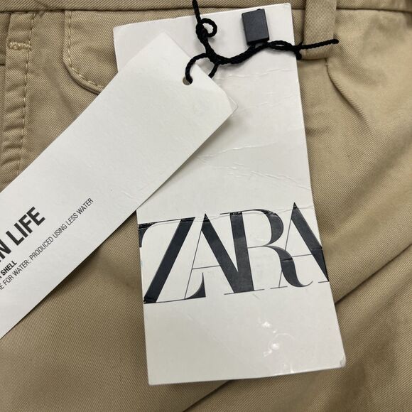ZARA Men’s Chinos Pants Business Classic Casual Attire Straight Leg Size 32x30 - Picture 11 of 11